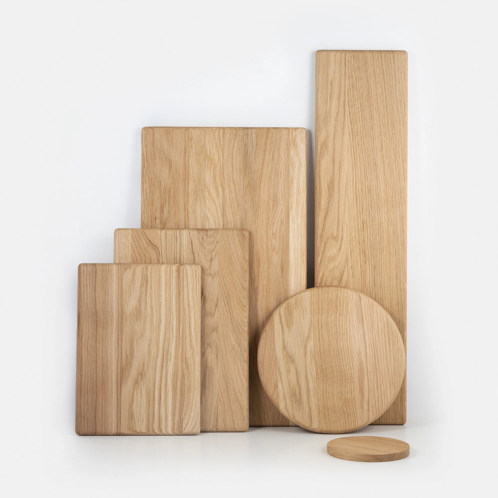 Gamme de planches à découper en chêne de plusieurs formats
